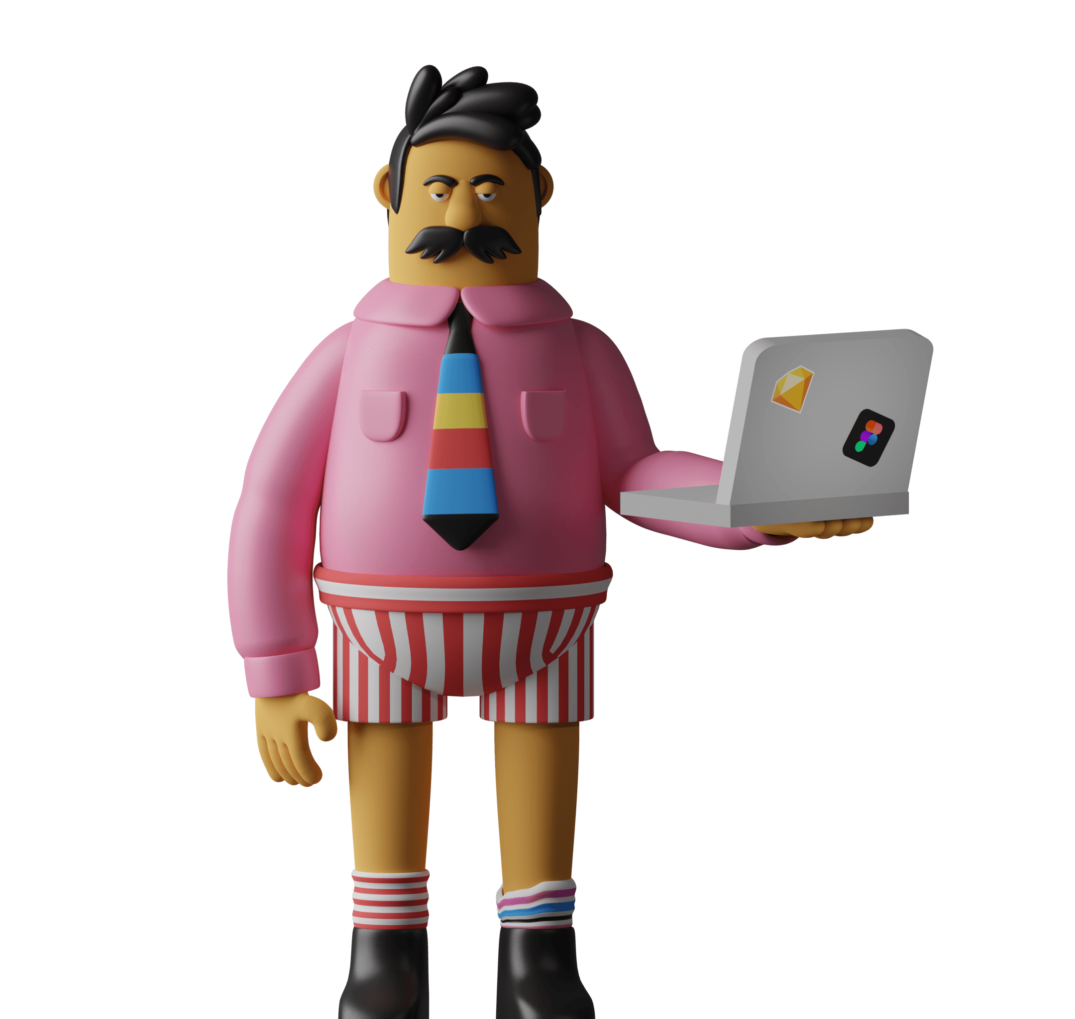 middle age with a laptop